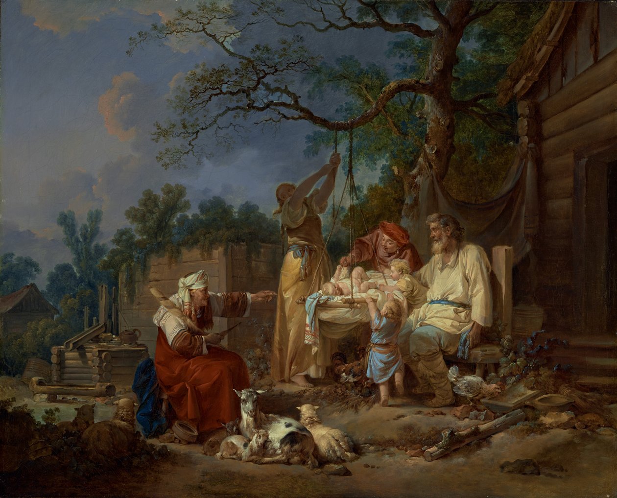 Le berceau russe, vers 1764-1765 (huile sur toile) - Jean-Baptiste Le Prince