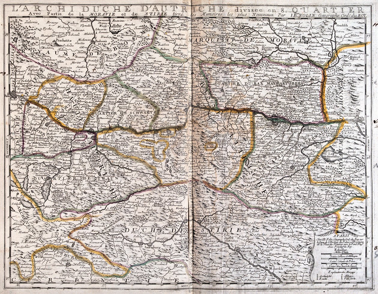 Autriche (État : Haute-Autriche, Basse-Autriche, Burgenland), République tchèque (Bohême du Sud et Moravie) - Jean Baptiste Nolin