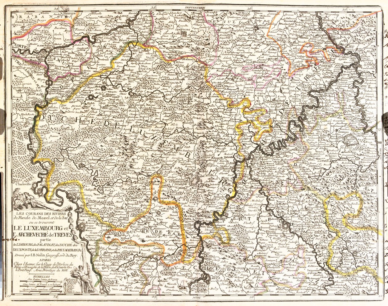 Belgique (Région wallonne), Allemagne (État : Rhénanie-Palatinat), Luxembourg, France (Région : Lorraine, Champagne-Ardenne) - Jean Baptiste Nolin
