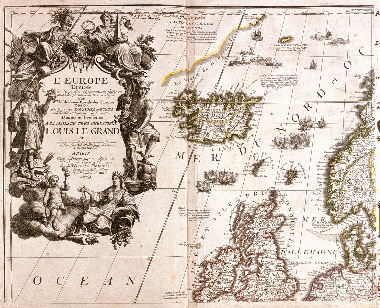Île, Irlande et grande partie de la Grande-Bretagne (sauf le sud) - Jean Baptiste Nolin