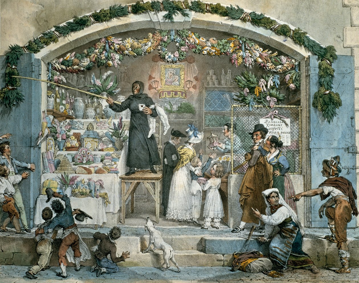 Befana à Rome, gravure de Jean-Baptiste Thomas - Jean Baptiste Thomas