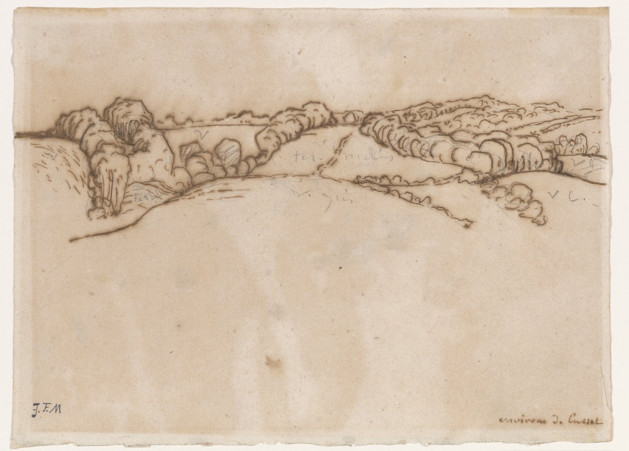 Environs de Cusset, c.1866-69 - Jean Francois Millet