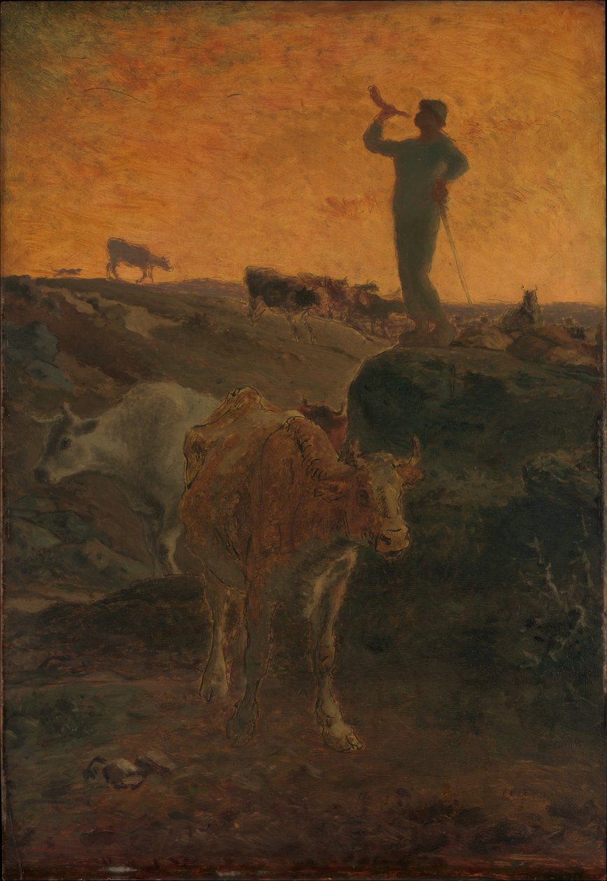 Die Kühe nach Hause rufen - Jean-Francois Millet
