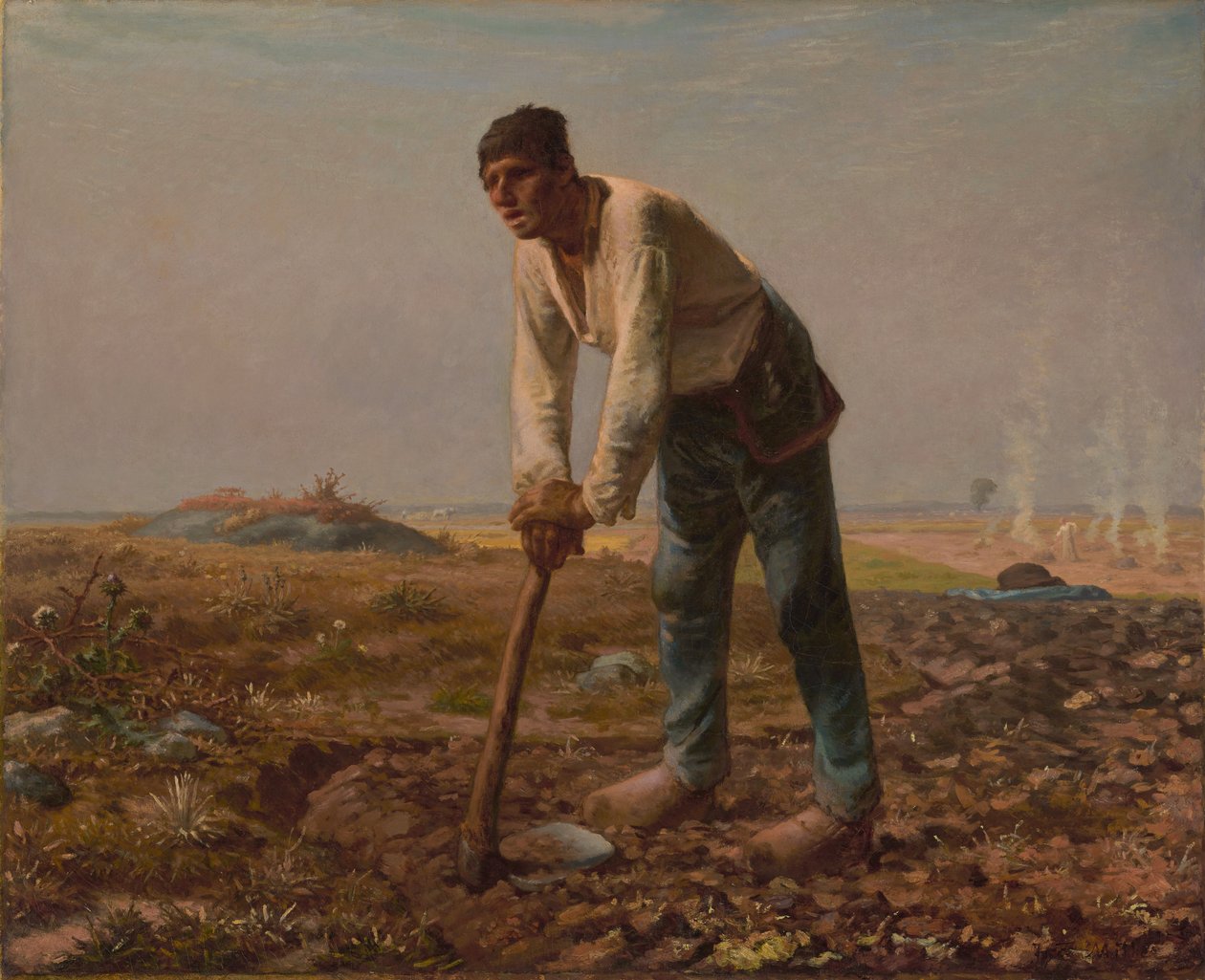 Homme avec une houe - Jean-Francois Millet