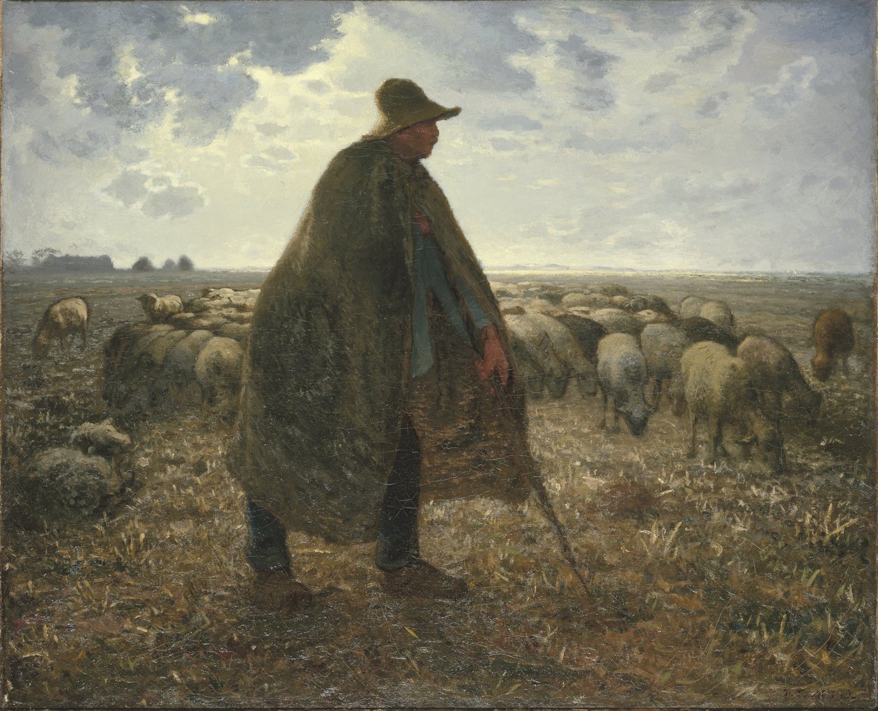 Berger gardant son troupeau - Jean-Francois Millet