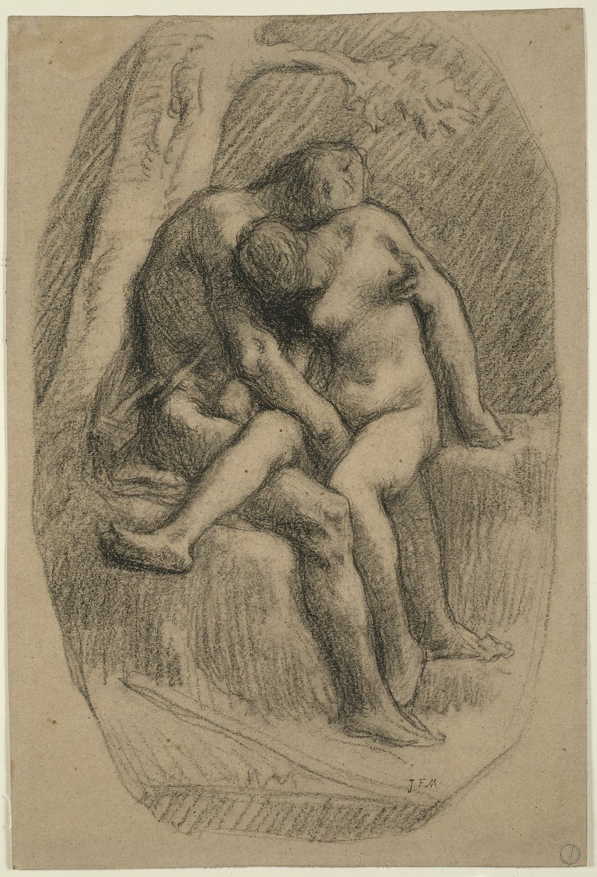 Les amoureux - Jean-Francois Millet