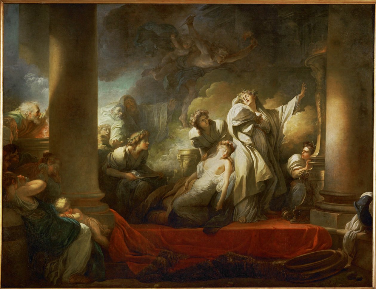 Le grand pretre Coresus se sacrifie pour sauver Callirhoe - the grand Priest Coresus sacrifices himself to save Callirhoe ... - Jean Honore Fragonard