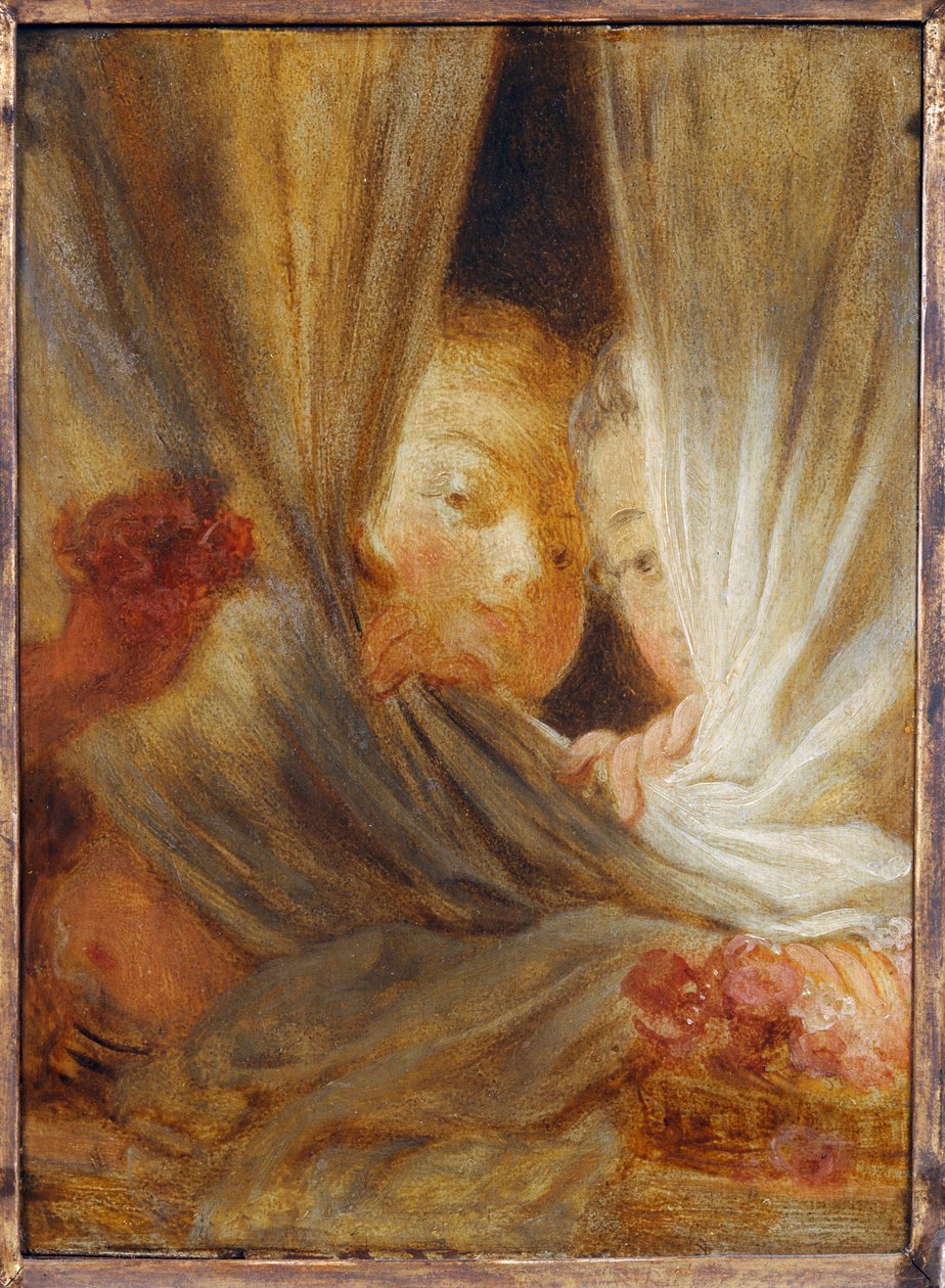 Les curieuses - Deux filles curieuses ... - Jean Honore Fragonard