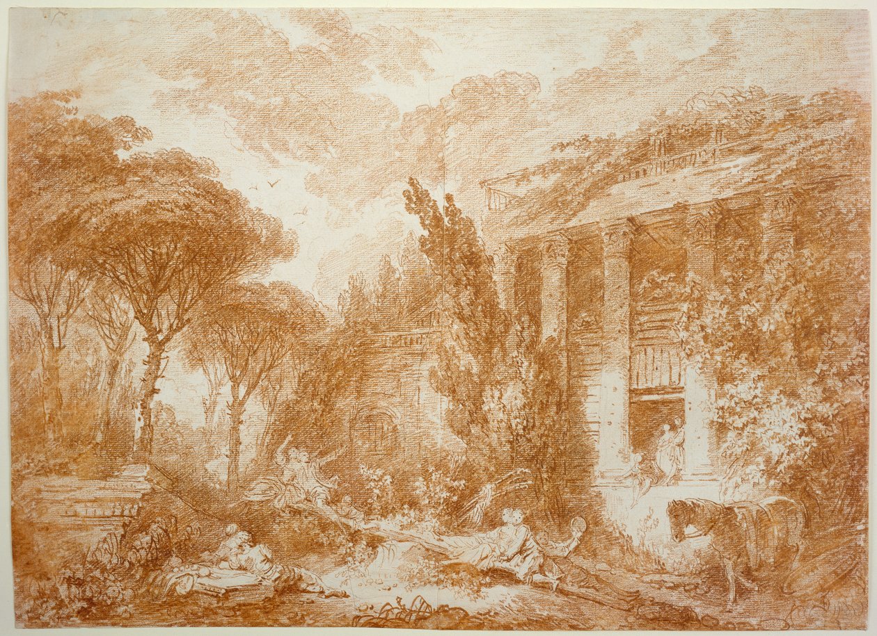 Parklandschaft des Schlosses Marburg - Jean-Honore Fragonard