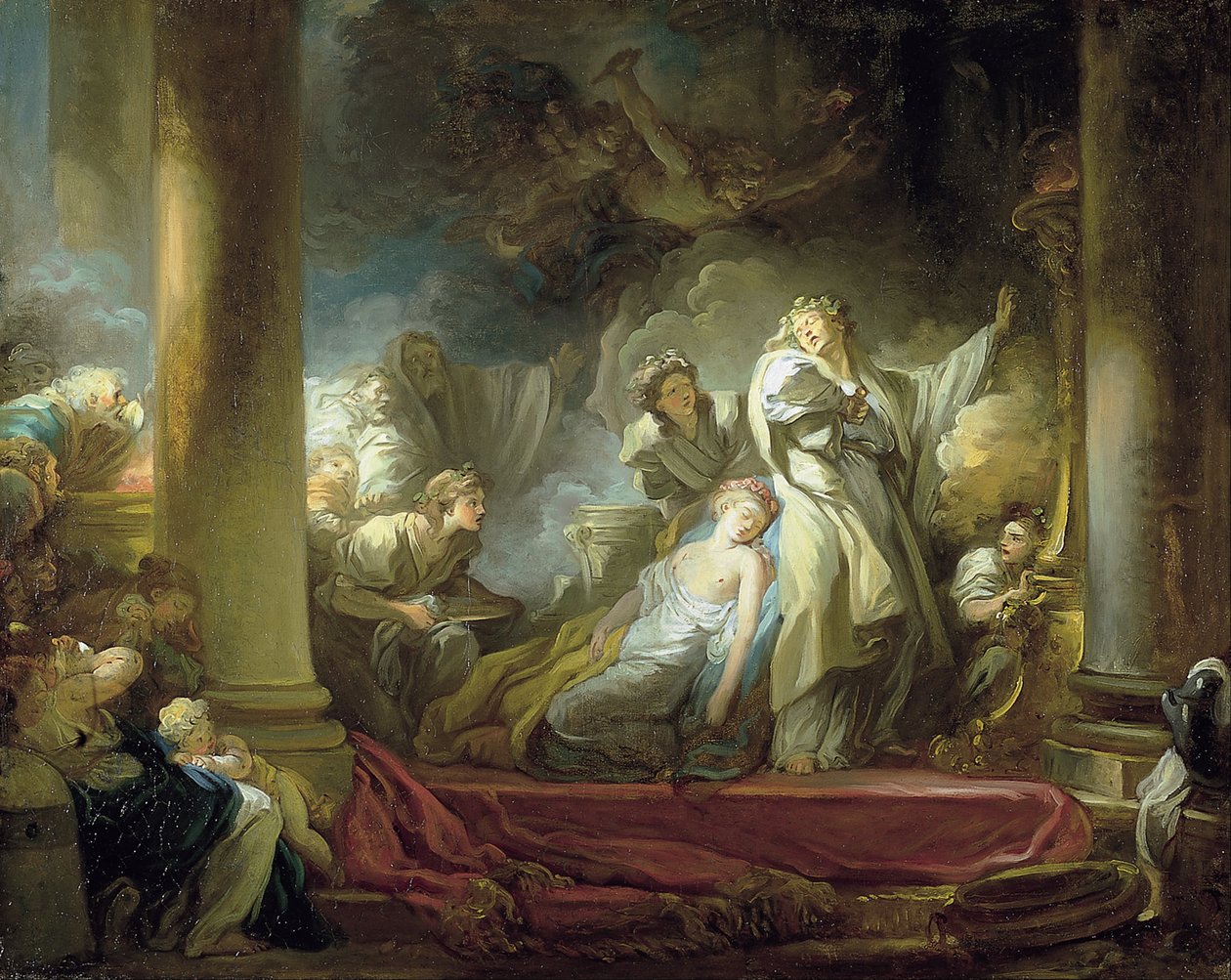 Le sacrifice de Caliroe - Jean-Honore Fragonard