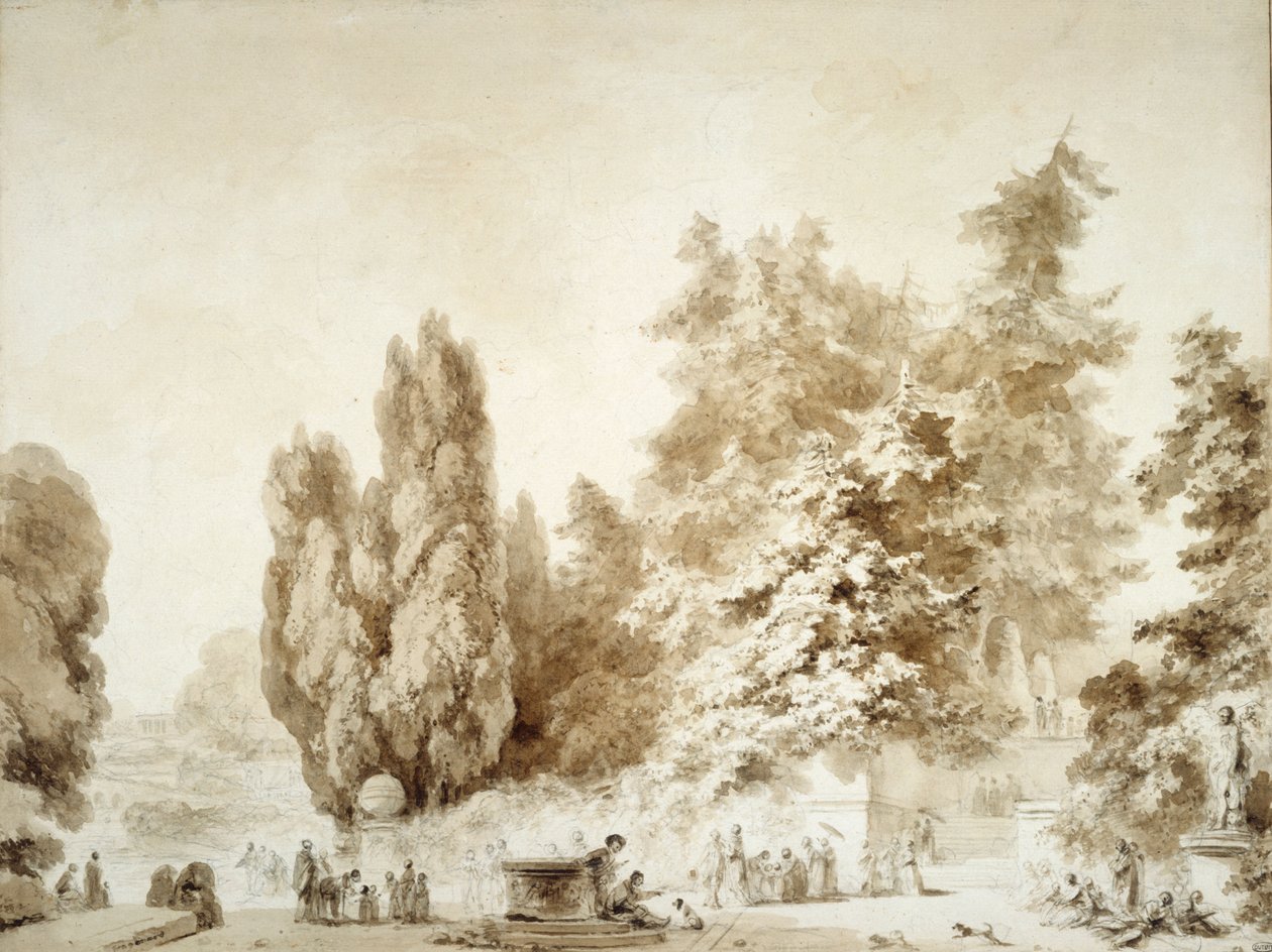 Ein italienischer Park - Jean-Honore Fragonard