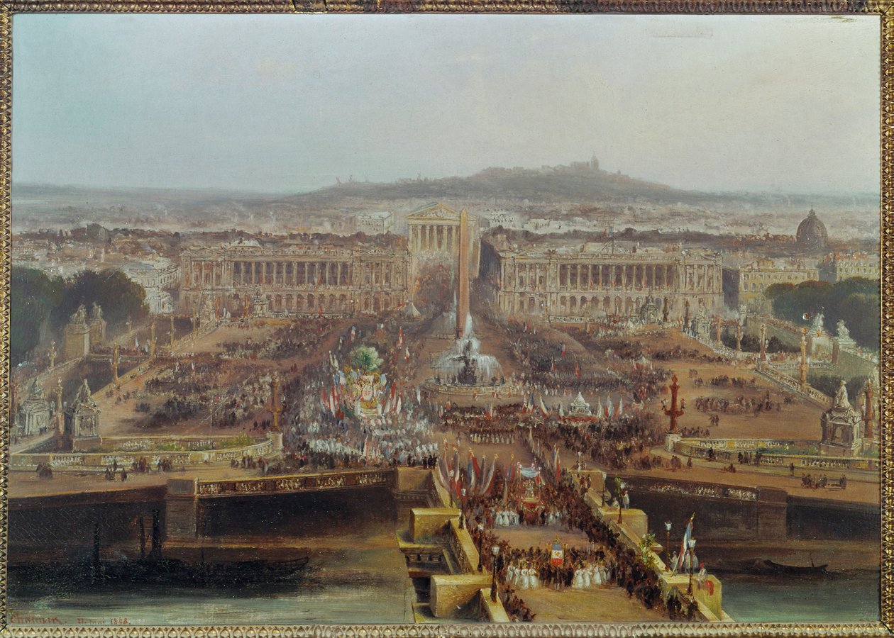 Fête de la Concorde du 21 mai ... (peinture sur toile) - Jean Jacques Champin