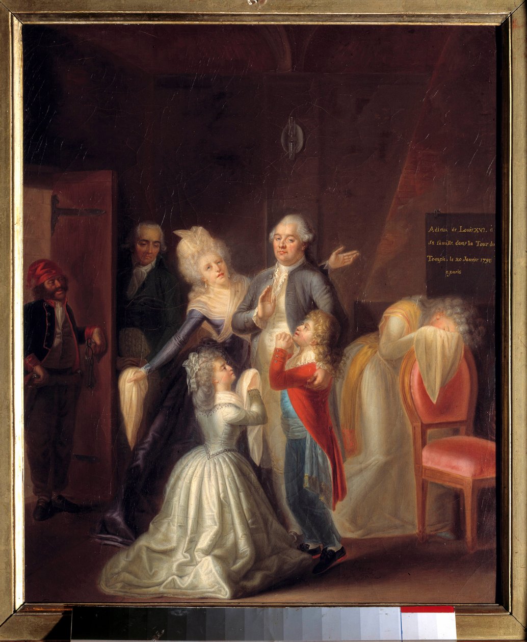 Les adieux de Louis XVI à sa famille le 20 janvier - Jean Jacques Hauer