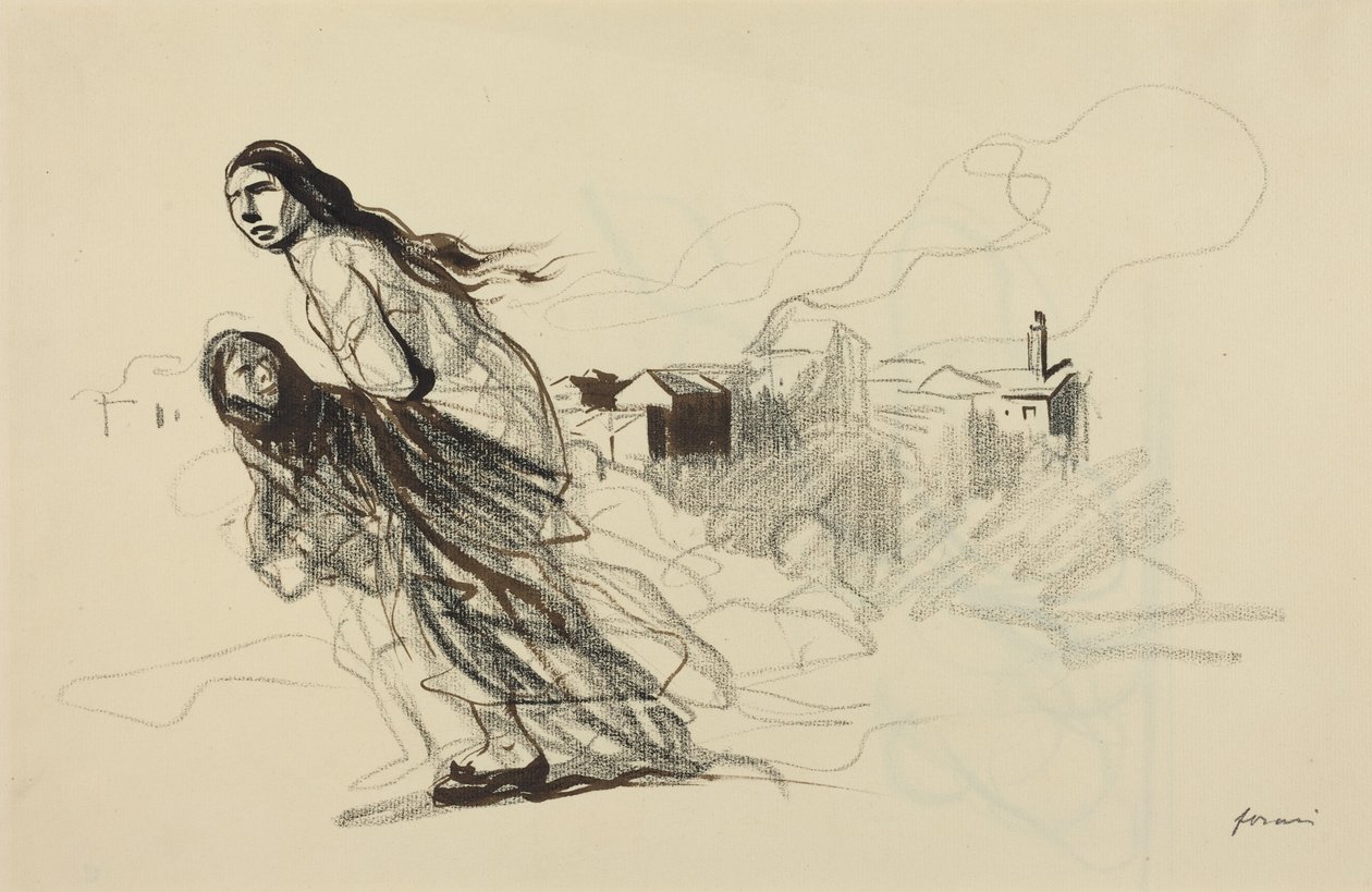 Après Douai, probablement 1918 (dessin à l