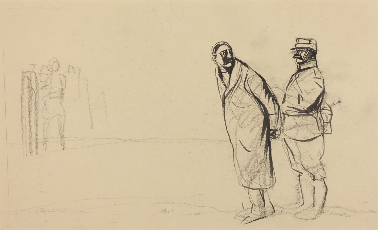 Au front de Vincennes. Bolo pacha, c.1914-1919 (ink on paper) - Jean-Louis & Caran D