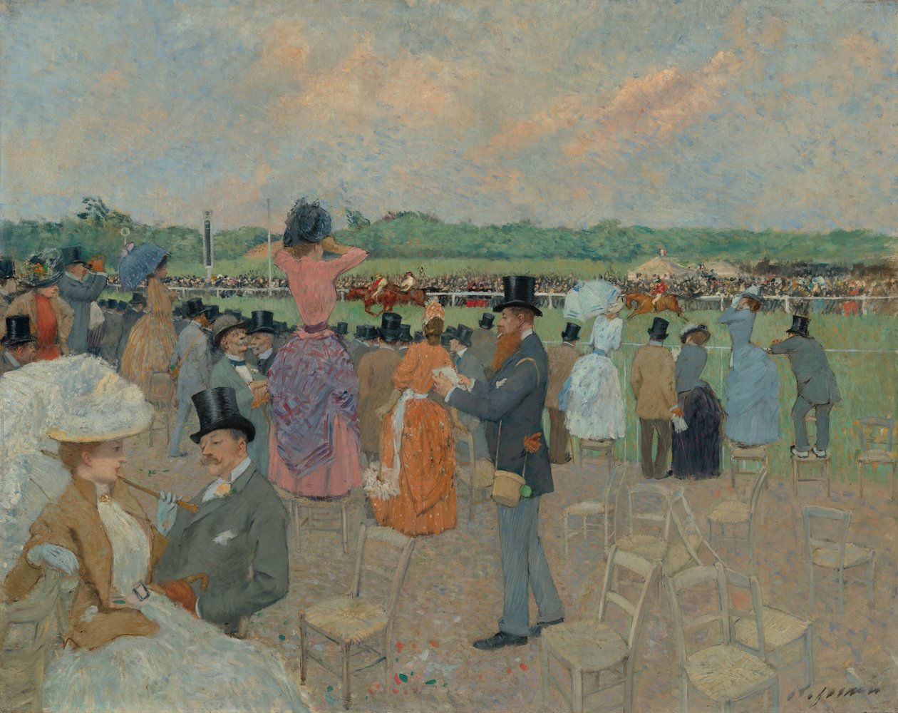 Les courses de Longchamp, vers 1891 (huile sur toile) - Jean-Louis & Caran D