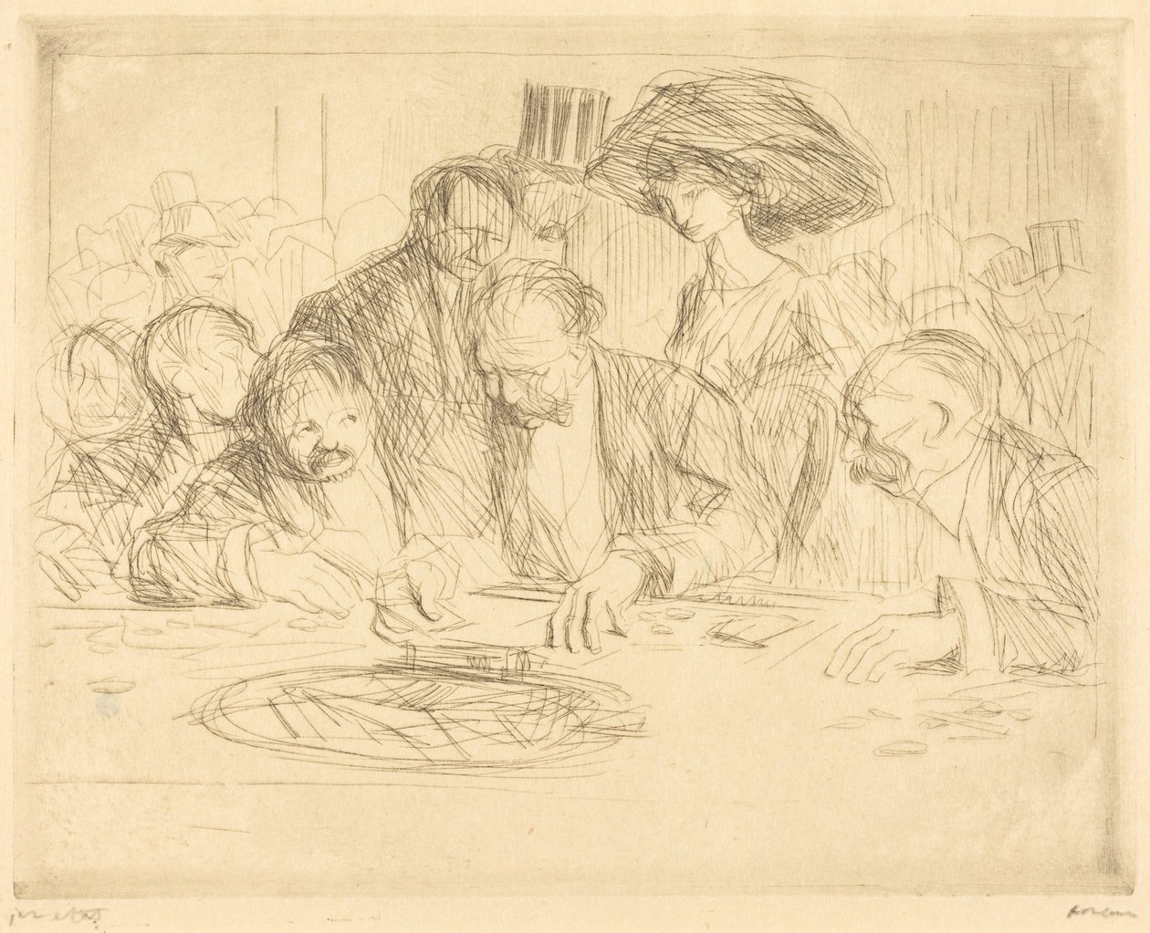 A la table de jeu (2e planche) (At the Gambling Table) (second plate) - Jean-Louis Forain