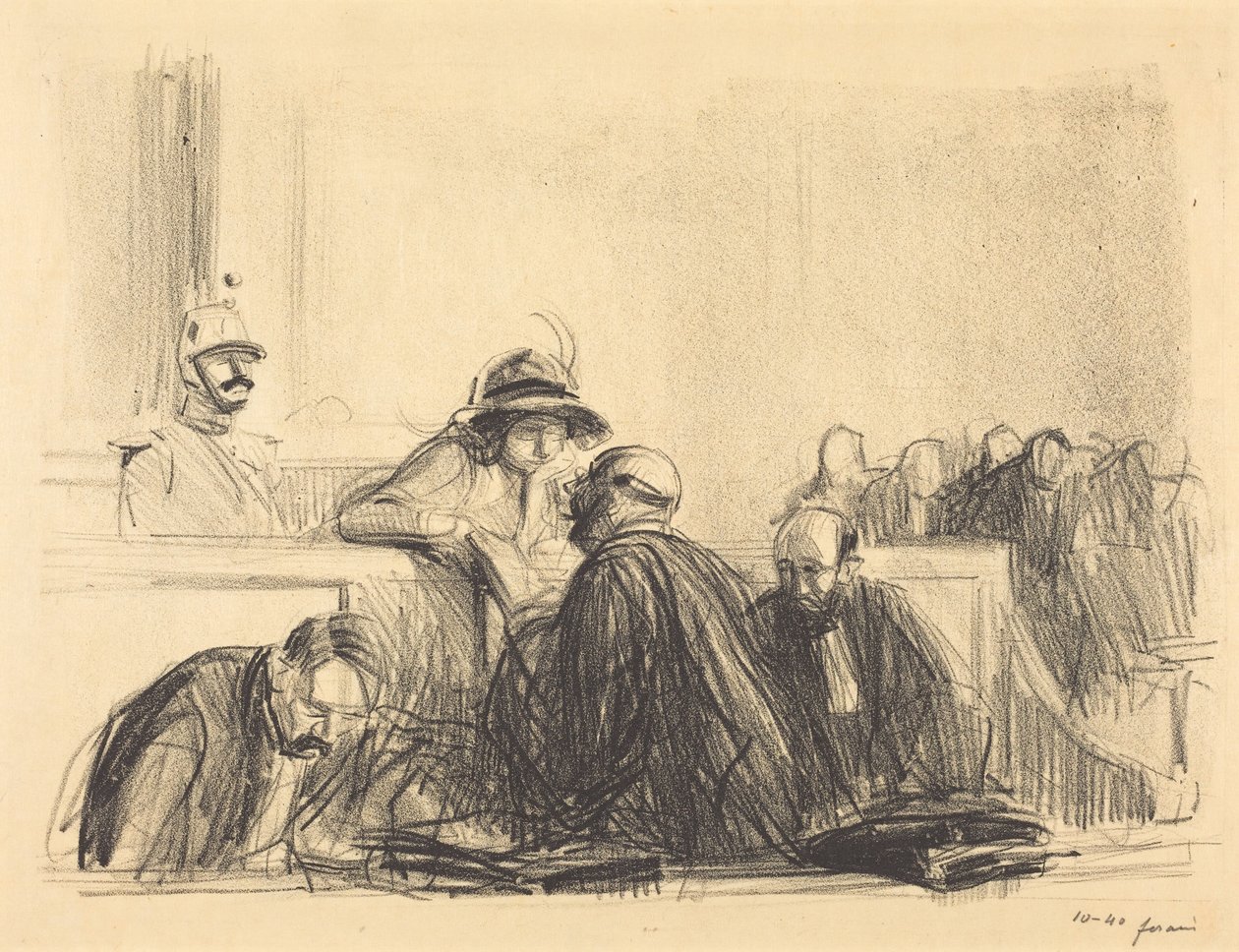 Avocat parlant à sa cliente - Jean-Louis Forain