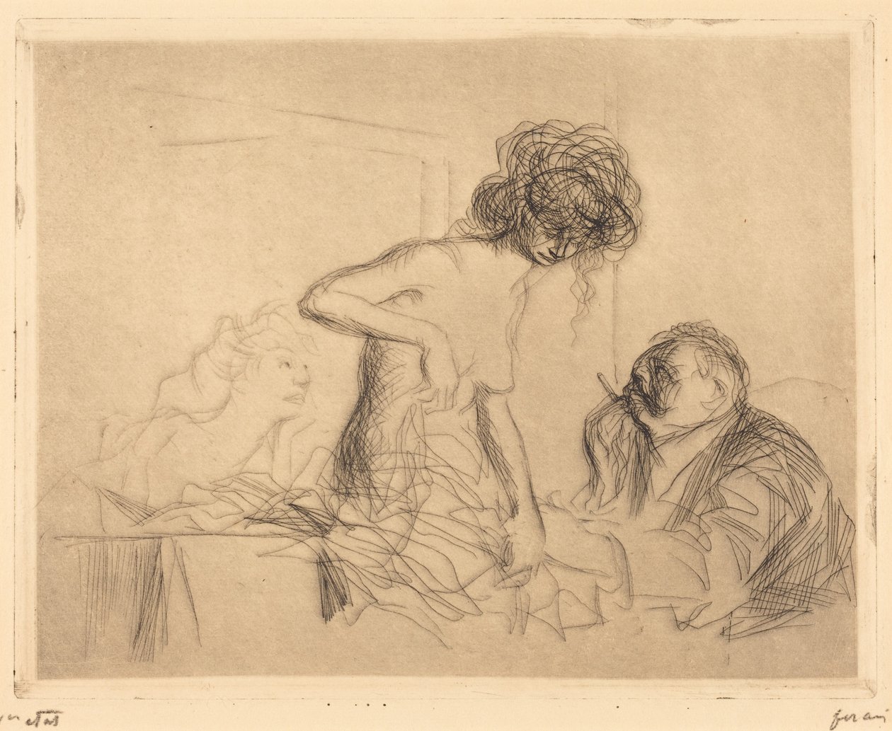 En cabinet particulier (1ère planche) (In a Private Room) (first plate) - Jean-Louis Forain