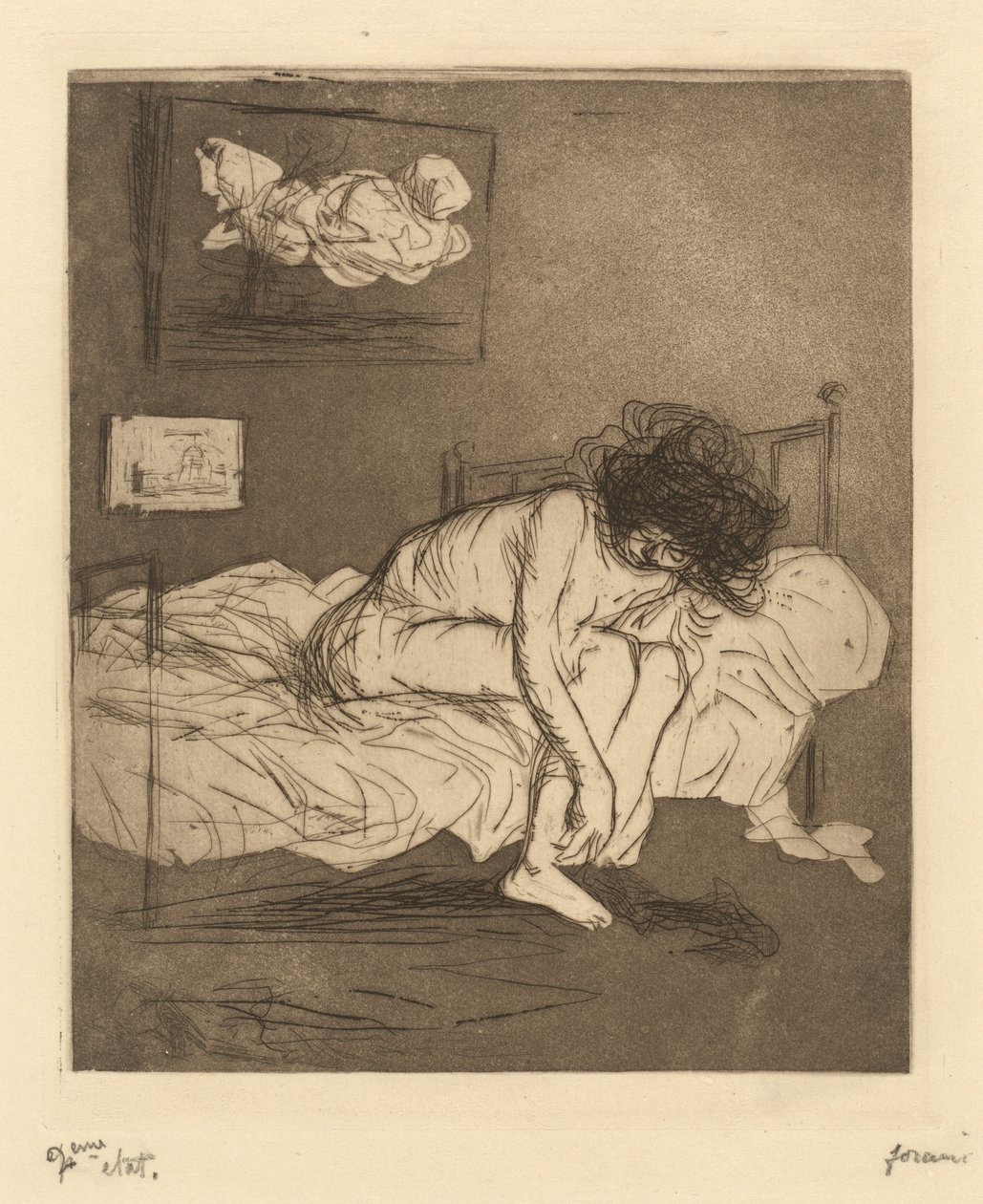 Femme mettant son bas (Woman Putting On Her Stockings) - Jean-Louis Forain