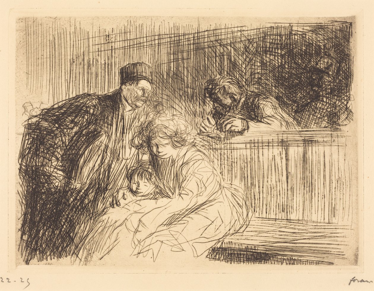 L’avocat parlant au prévenu (2e planche) - Jean-Louis Forain