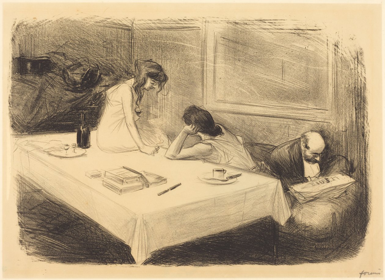 Le cabinet particulier (1ère planche) (The Private Room) (first plate) - Jean-Louis Forain