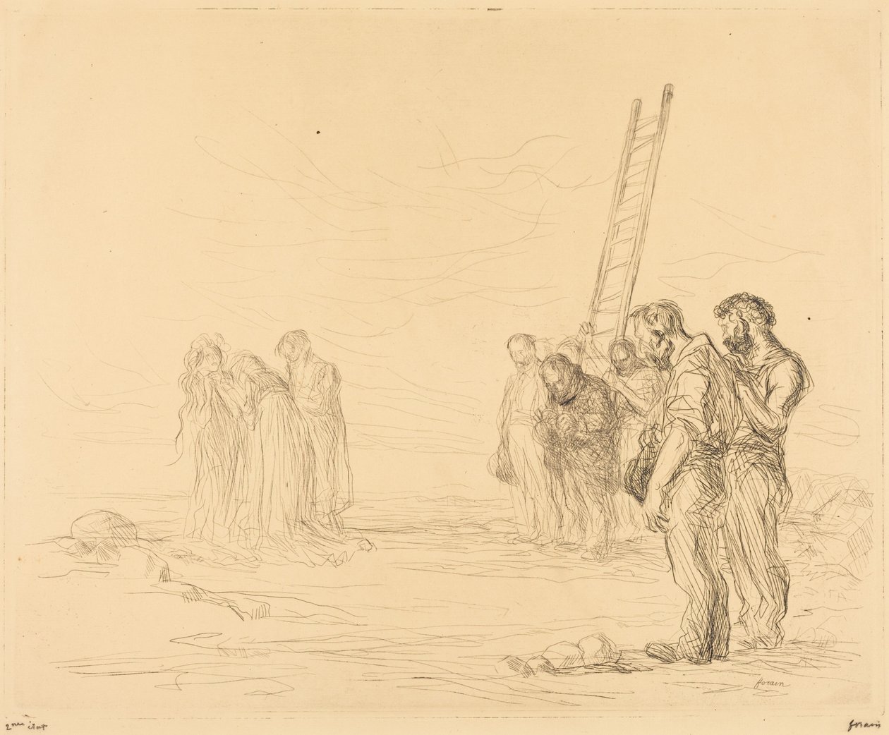 Le calvaire (1ère planche) (Calvary) (first plate) - Jean-Louis Forain