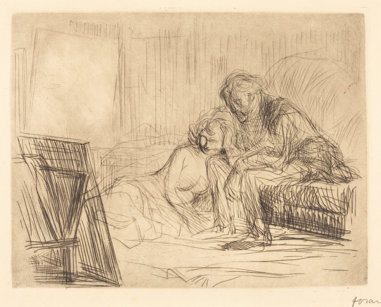Le repos du modèle (1ère planche) (The Model