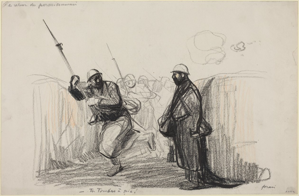 Le retour du permissionnaire. - Tu tombes à pic ! - Jean-Louis Forain