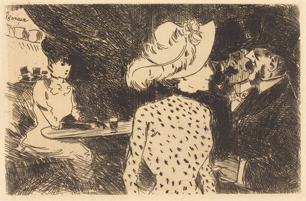 Les Folies-Bergère (planche refusée, 2e planche) (The Folies Bergère) (refused plate, second plate) - Jean-Louis Forain