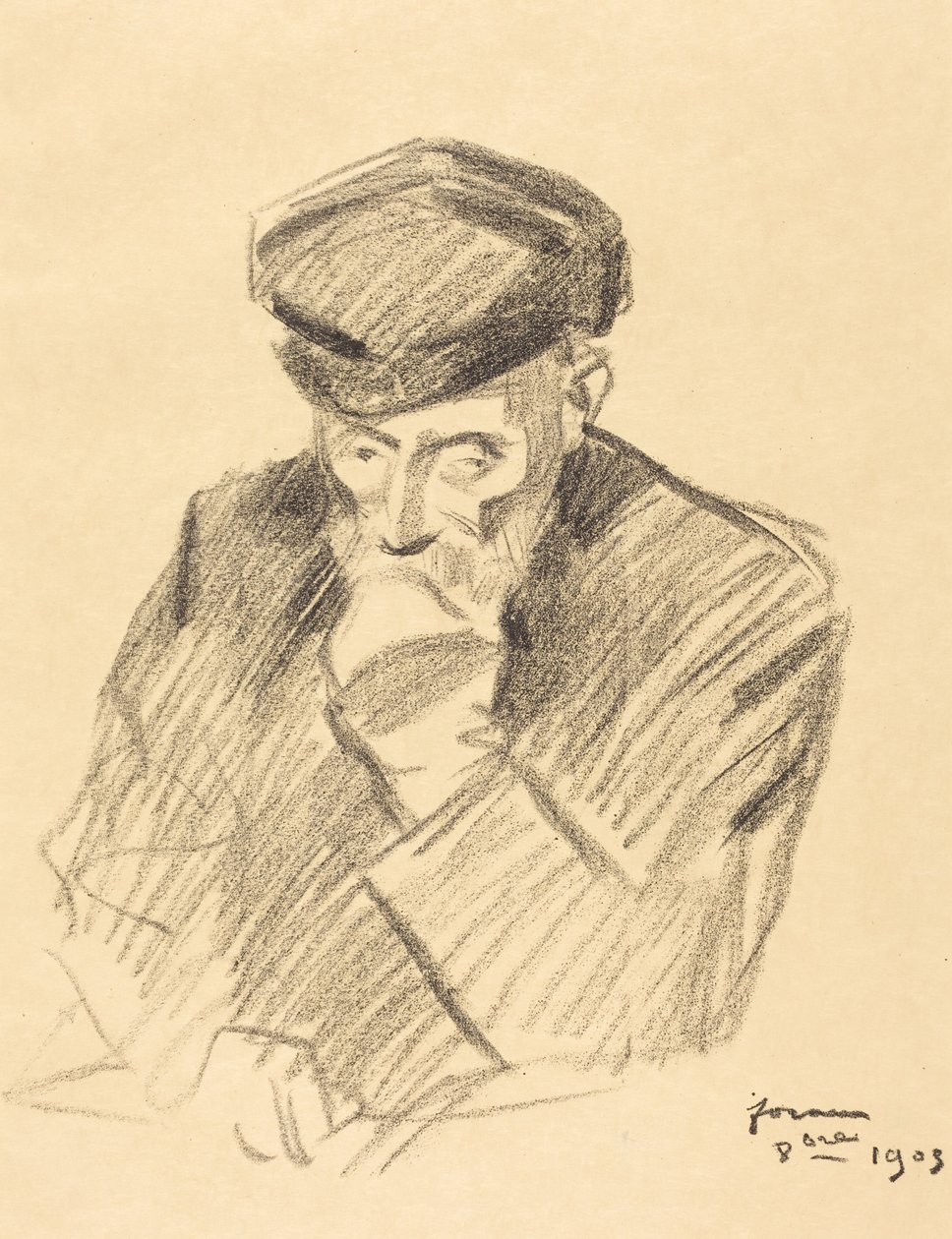 Portrait de Renoir (4e planche) (Portrait of Renoir) (fourth plate) - Jean-Louis Forain
