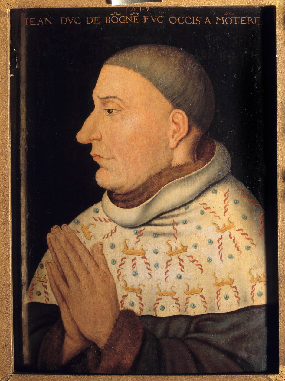 Portrait de Jean sans Peur, duc de Bourgogne. Peinture attribuée à Jean Malouel - Jean (attr. to) Malouel or Maelwael