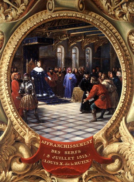 Louis X (1289-1316) le Hutin, roi de Navarre, affranchissant les serfs, 3 juillet 1315 - Jean Alaux