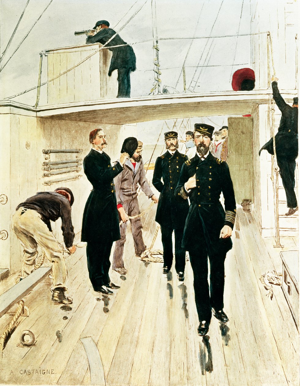 US Navy : Contre-amiral, capitaine et enseigne - Jean Alexandre Michel Andre Castaigne