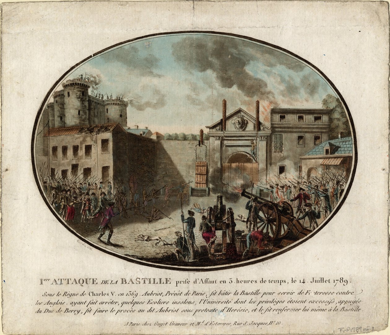 La Prise de la Bastille le 14 juillet 1789, 1789 - Jean Alexis Cornu