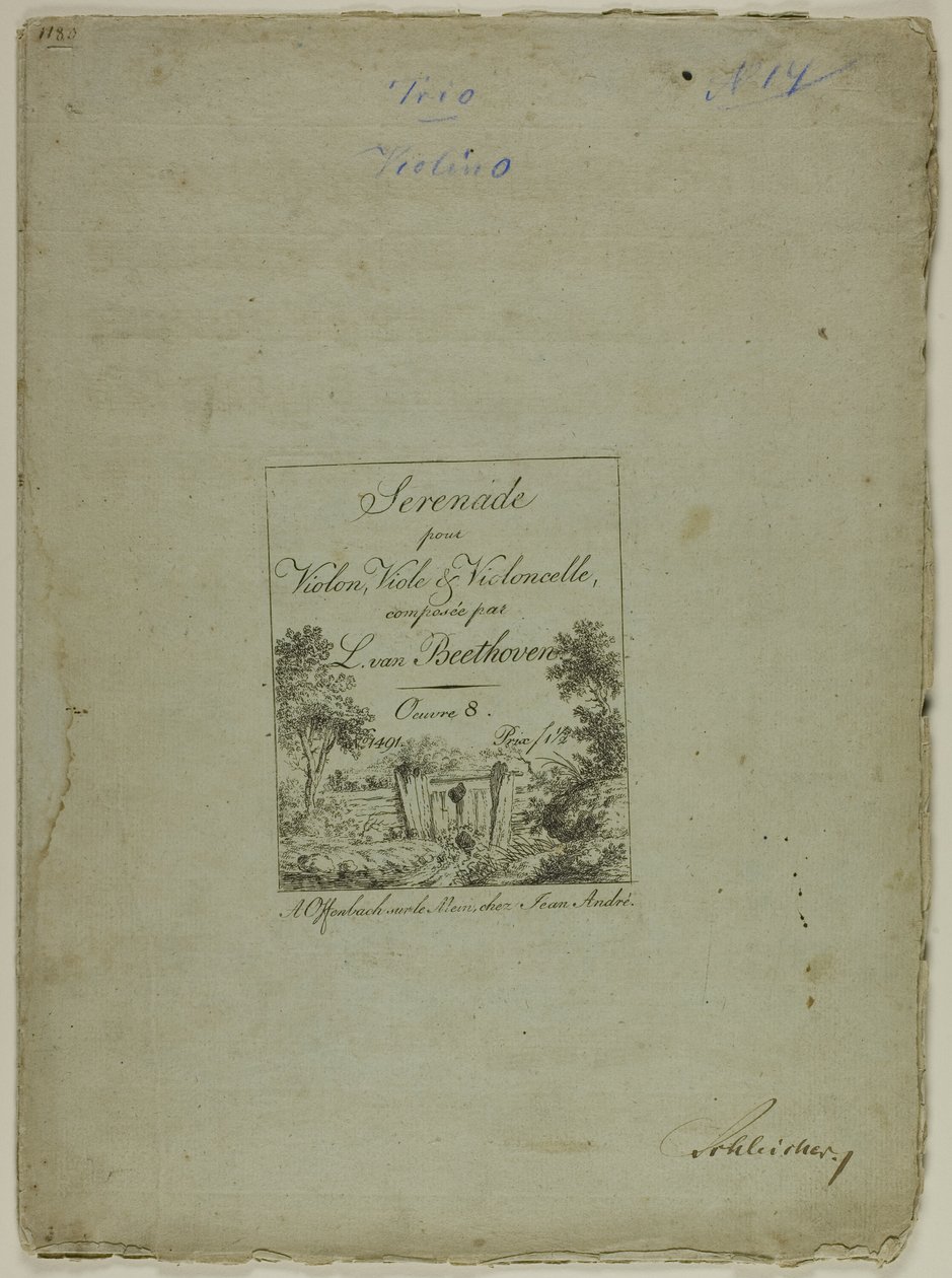 Sérénade pour violon, alto et violoncelle, composée par Ludwig von Beethoven - Jean Andre