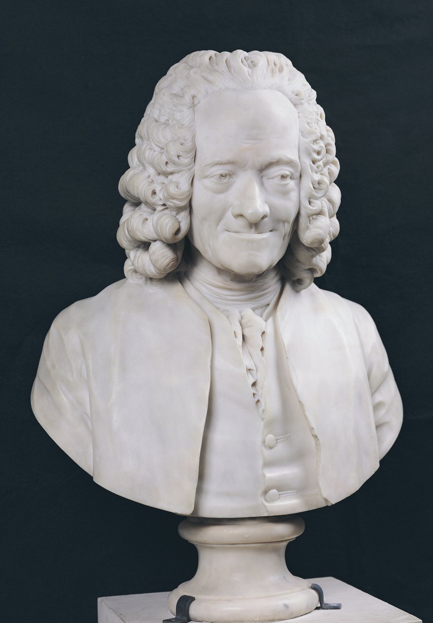Buste de François Marie Arouet de Voltaire (1694-1778) 1778 (marbre) - Jean Antoine Houdon