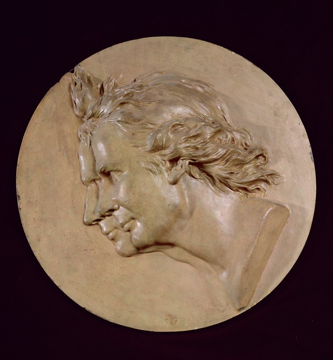 Médaillon représentant Joseph (1740-1810) et Étienne Montgolfier (1745-99) - Jean Antoine Houdon