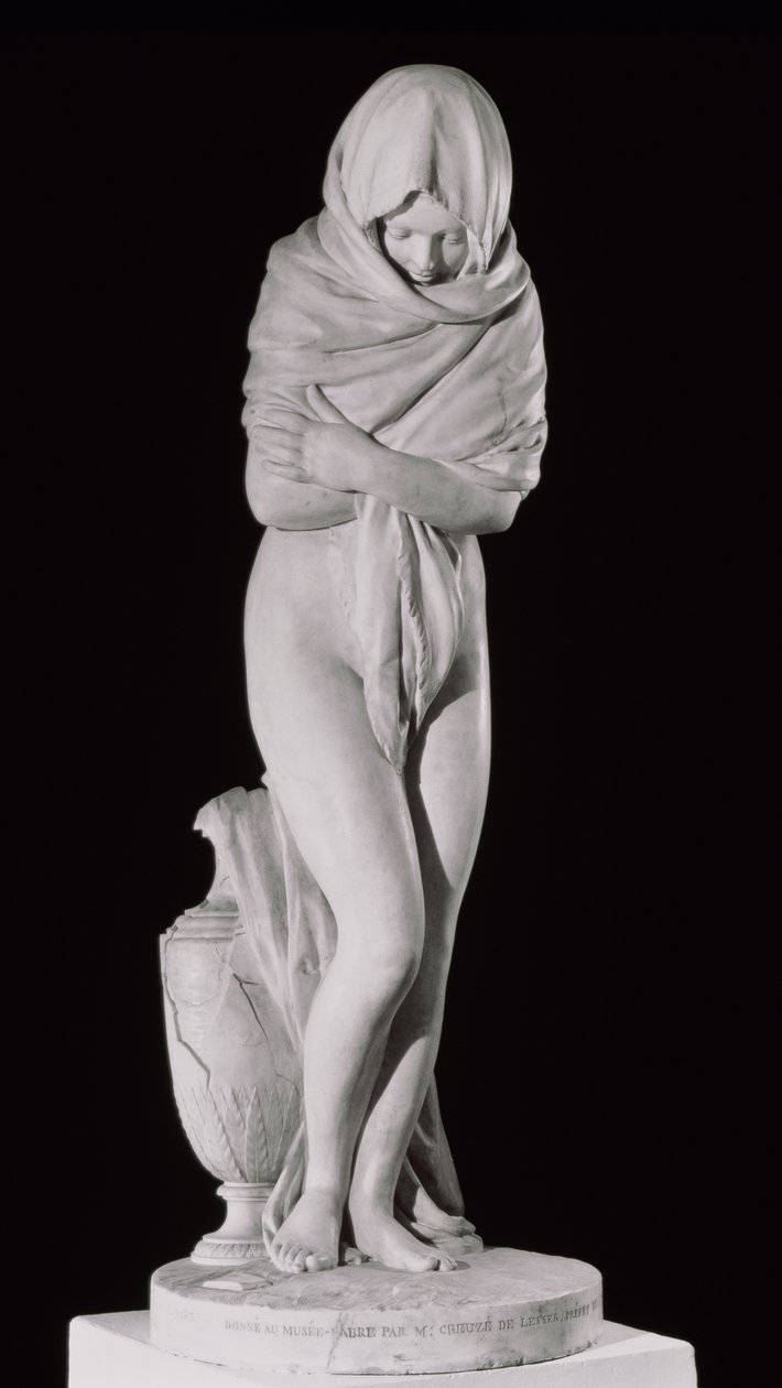 Hiver, ou La Femme Frileuse (marbre) - Jean Antoine Houdon
