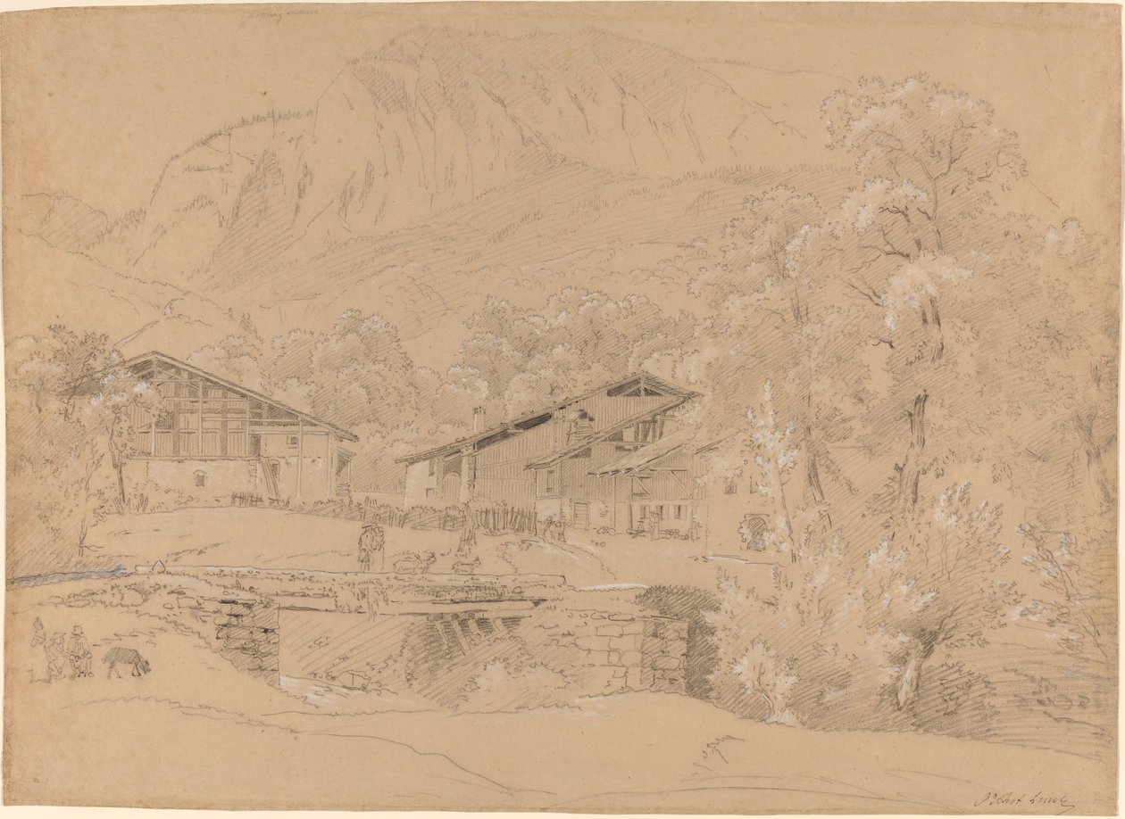 Un village alpin en été - Jean Antoine Linck
