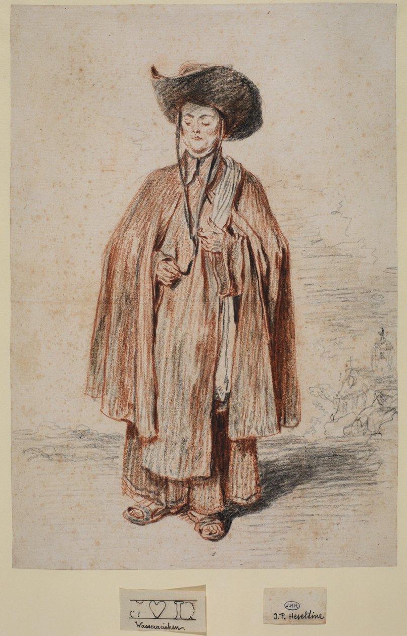 Moine debout - Jean-Antoine Watteau