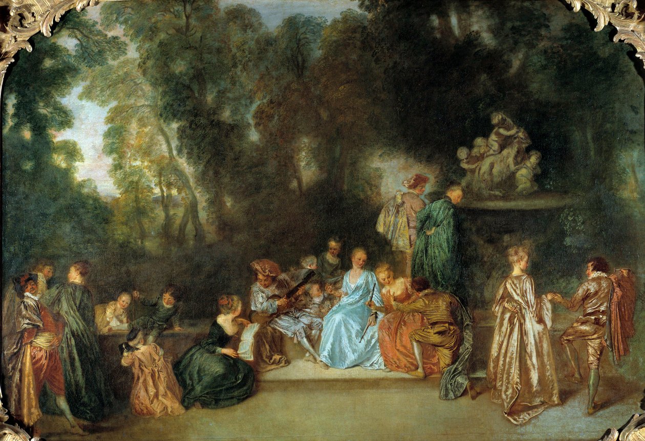 Récréation galante - Jean Antoine Watteau