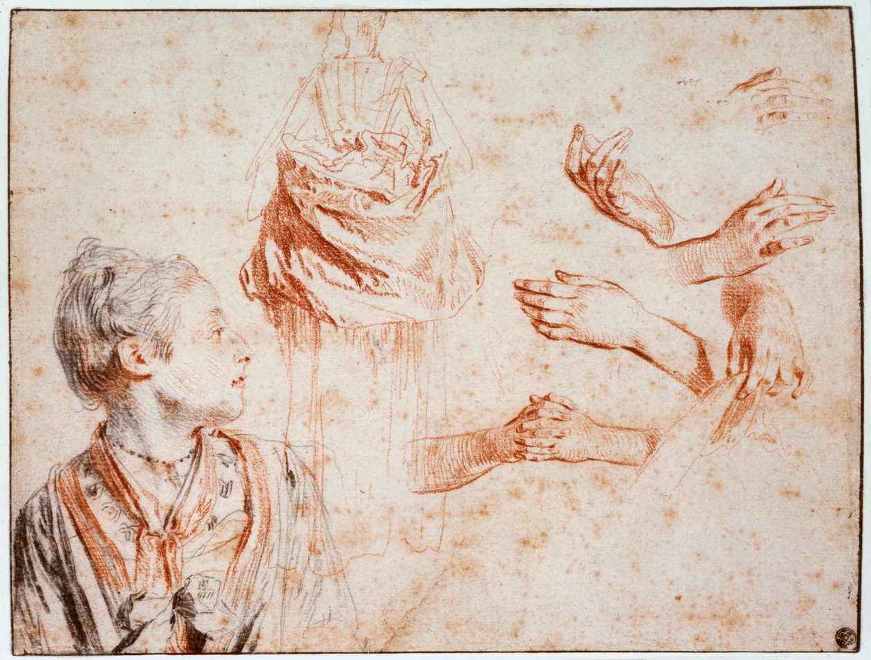 Étude, 1716-1718 - Jean Antoine Watteau