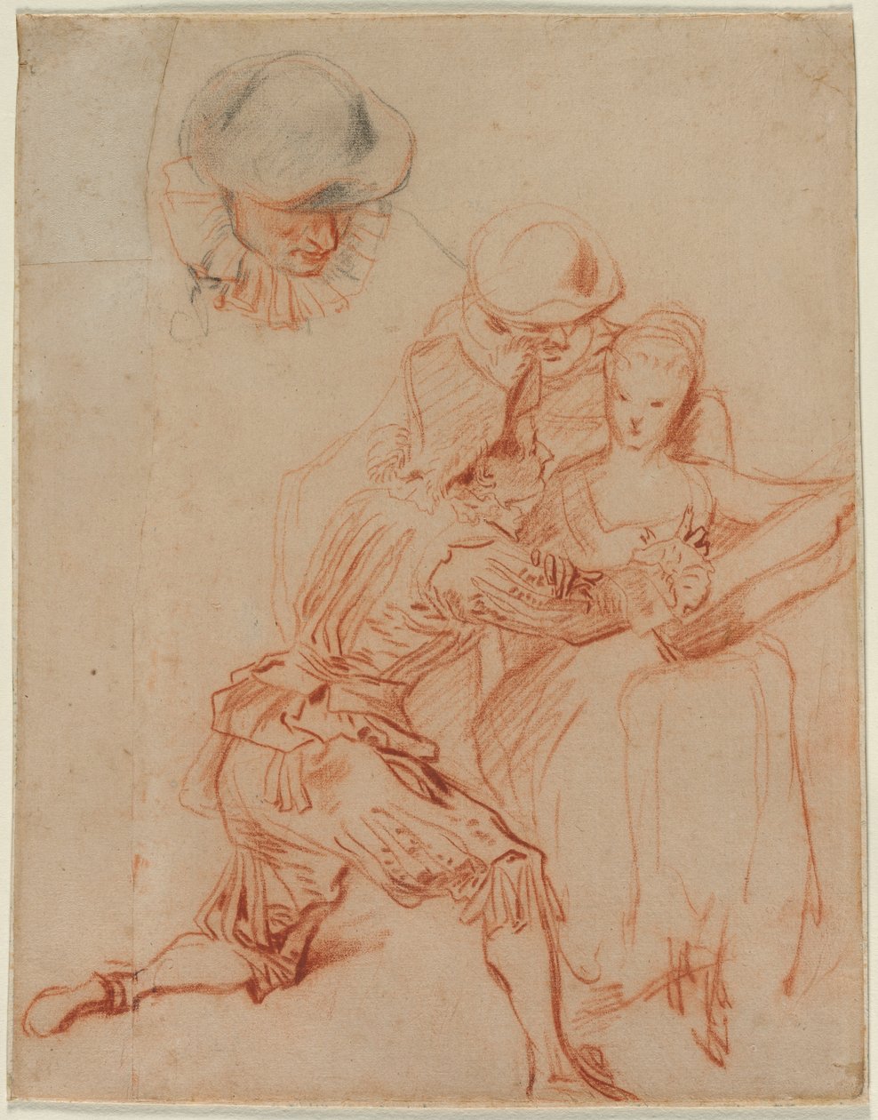 Étude pour Le Conteur, c. 1716 - Jean Antoine Watteau