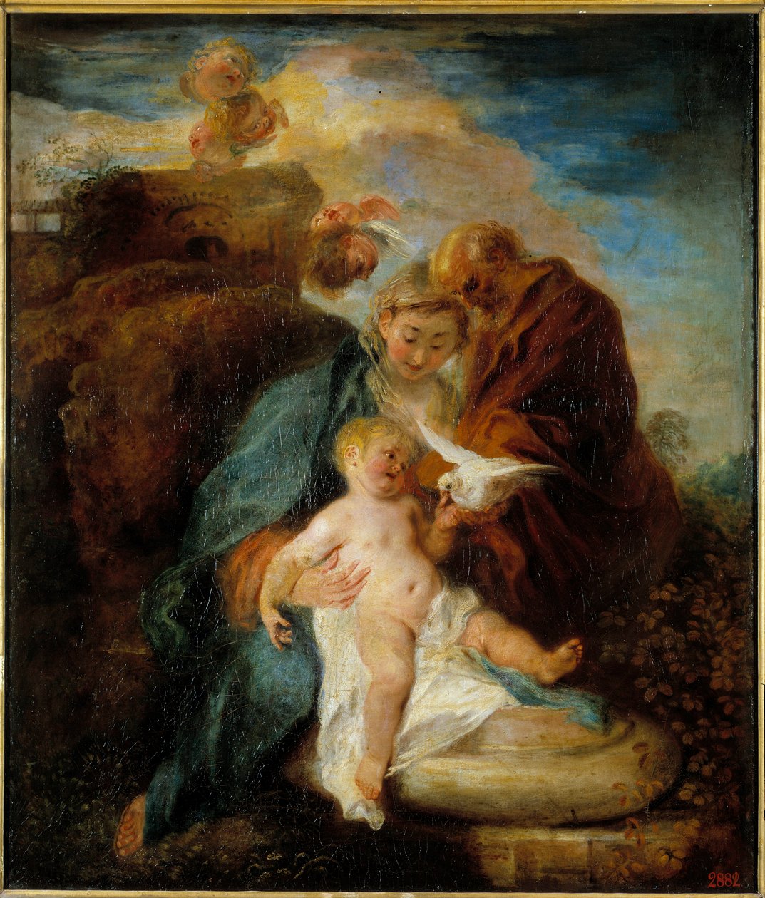 La Sainte Famille, le repos pendant la fuite en Égypte - Jean Antoine Watteau