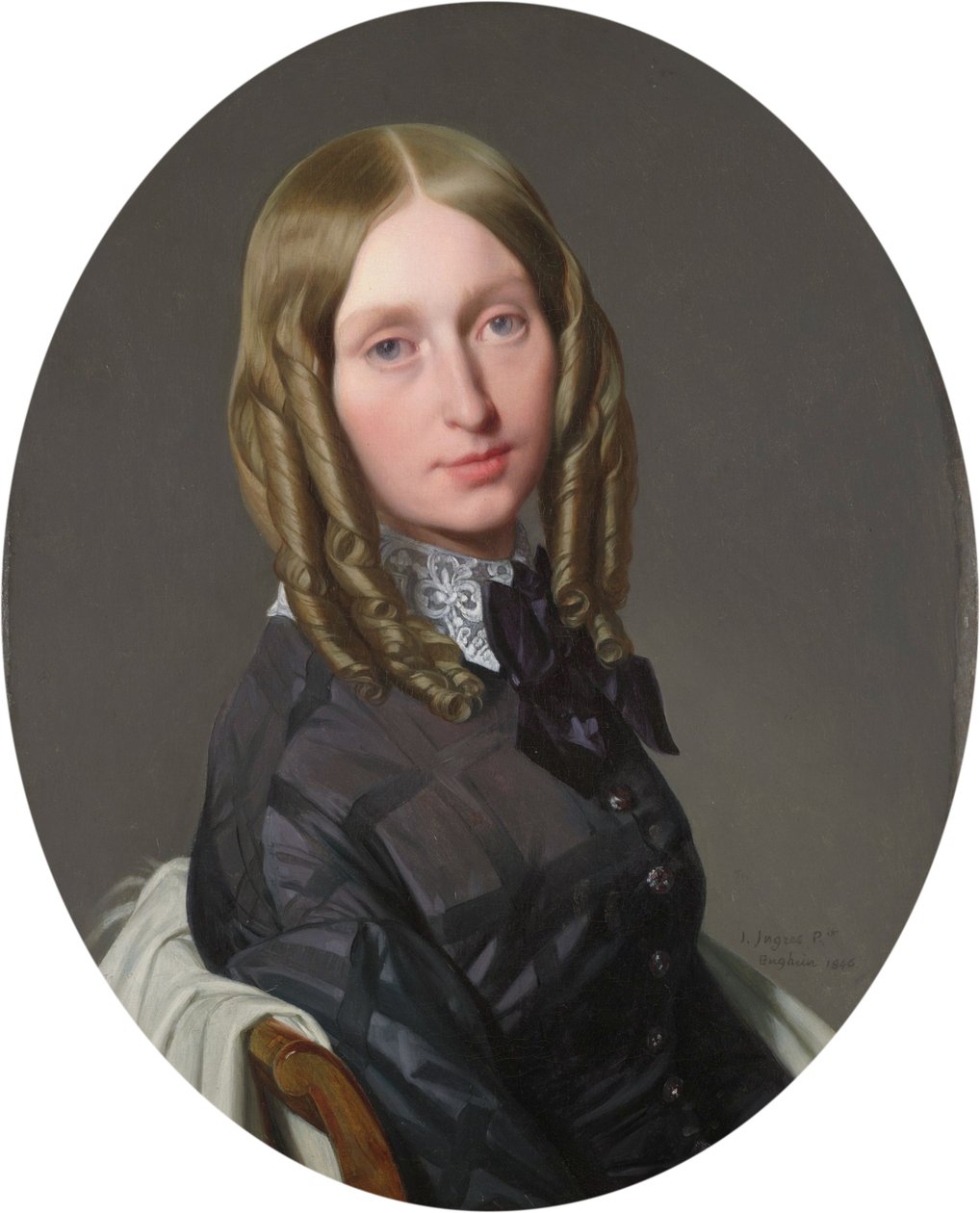French: Portrait de Madame Frédéric de Reiset Augustine-Modeste-Hortense Reiset - Jean Auguste Dominique Ingres