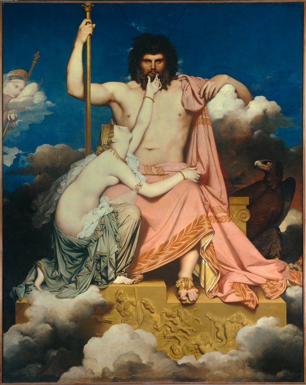 Jupiter et Thétis. Peinture de Jean Auguste Dominique Ingres - Jean Auguste Dominique Ingres