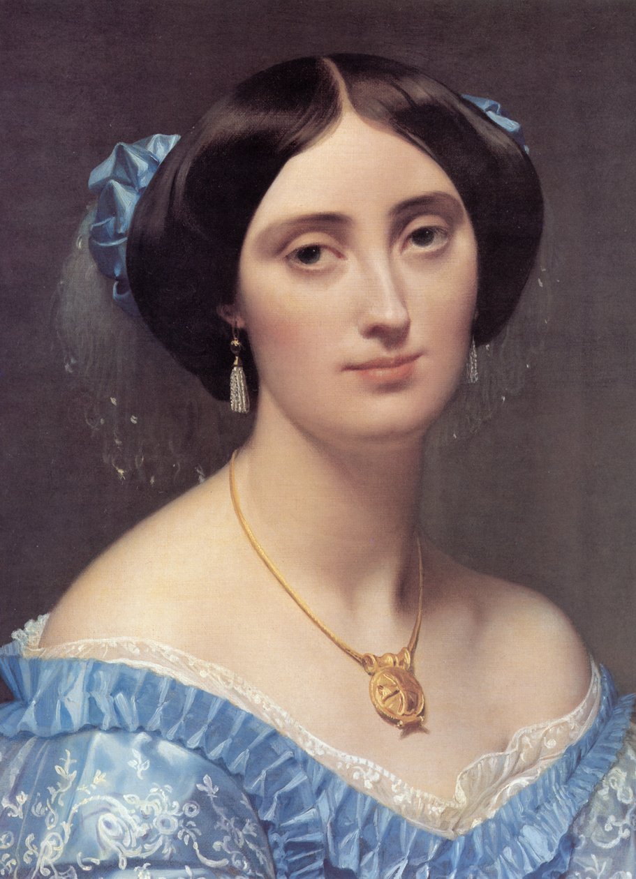 Portrait de la princesse Albert de Broglie (détail) - Jean Auguste Dominique Ingres