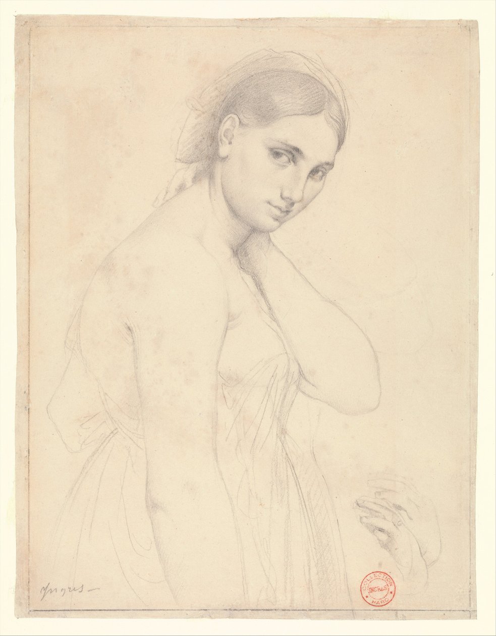 Étude pour « Raphaël et la Fornarina » (?) - Jean Auguste Dominique Ingres