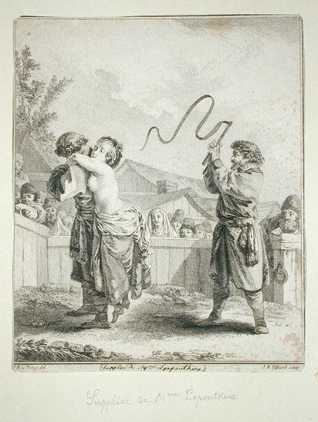 Supplication de Madame Lapoutkine, gravée par Jean Baptiste Tilliard - Jean Baptiste (after) Le Prince